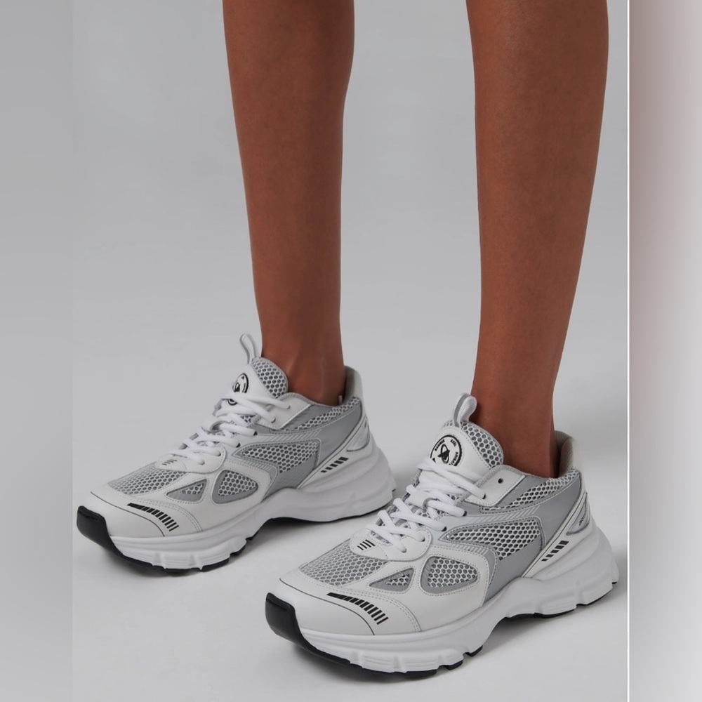 Axel Arigato White and Silver Marathon Trainers. Size 7 1/2 (38).